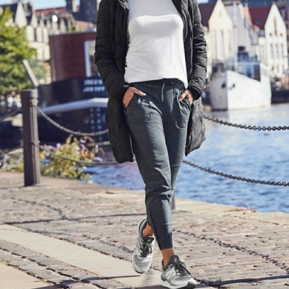 Athleta Flux Street Joggers Pockets Charcoal Gray Size Large Petite  78004 - Picture 6 of 6